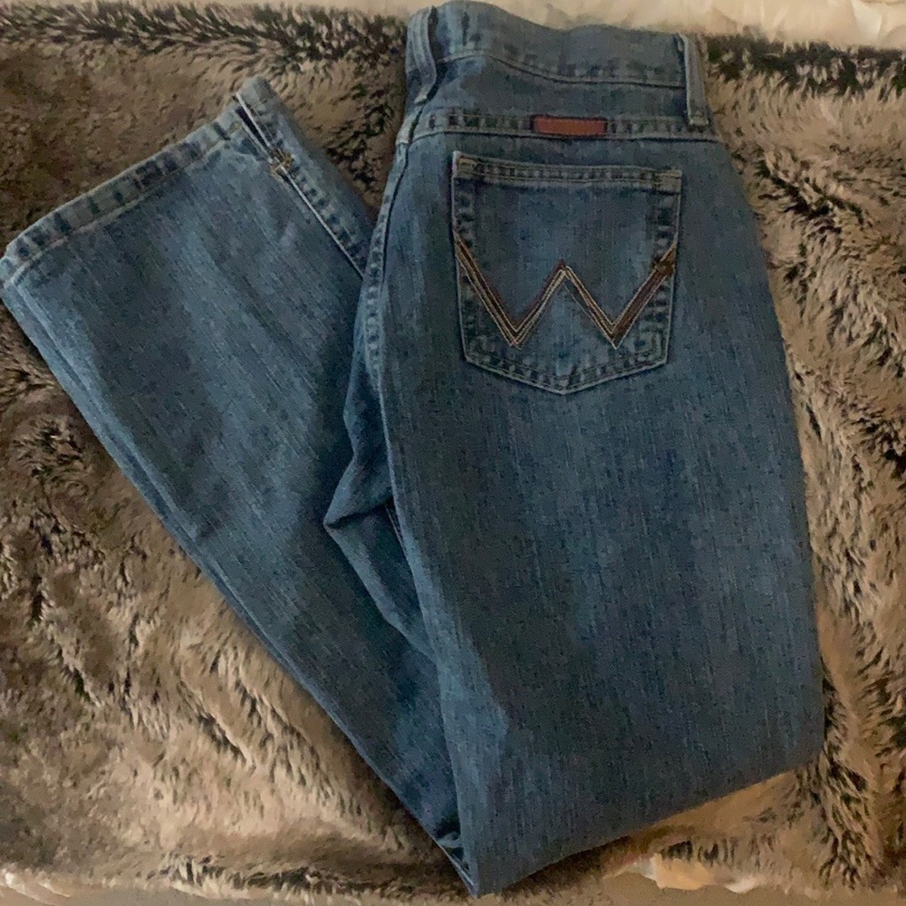 Wrangler Cash Womens Cowgirl Jeans Sz 3/4 Bootcut